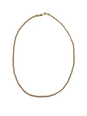 3mm 14k gold filled beaded necklace