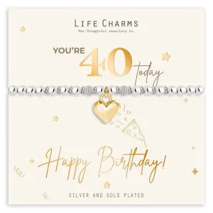 40th - Happy Birthday Bracelet