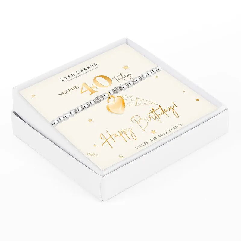 40th - Happy Birthday Bracelet