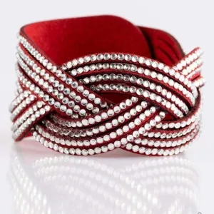 Big City Shimmer Red Snap Closure Bracelet