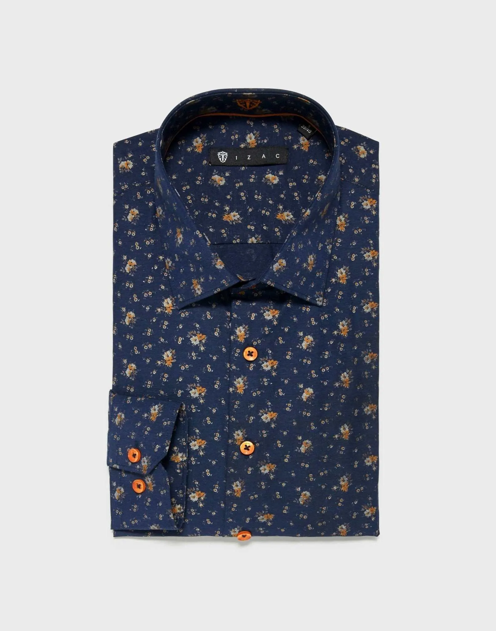 Chemise marine micro motif
