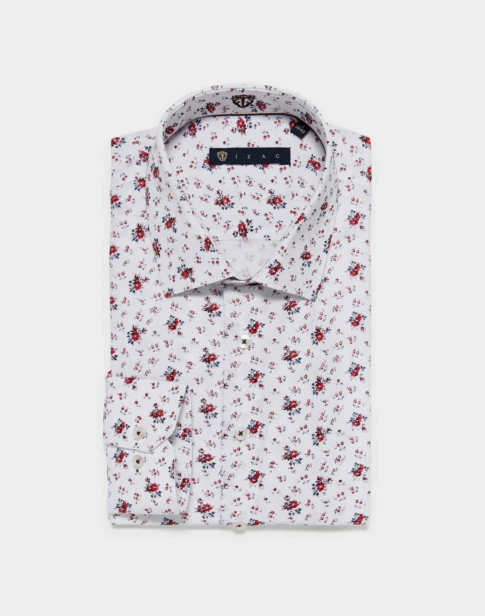 Chemise slim motif rouge