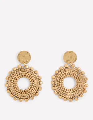 Circle Motif Earrings-Gold