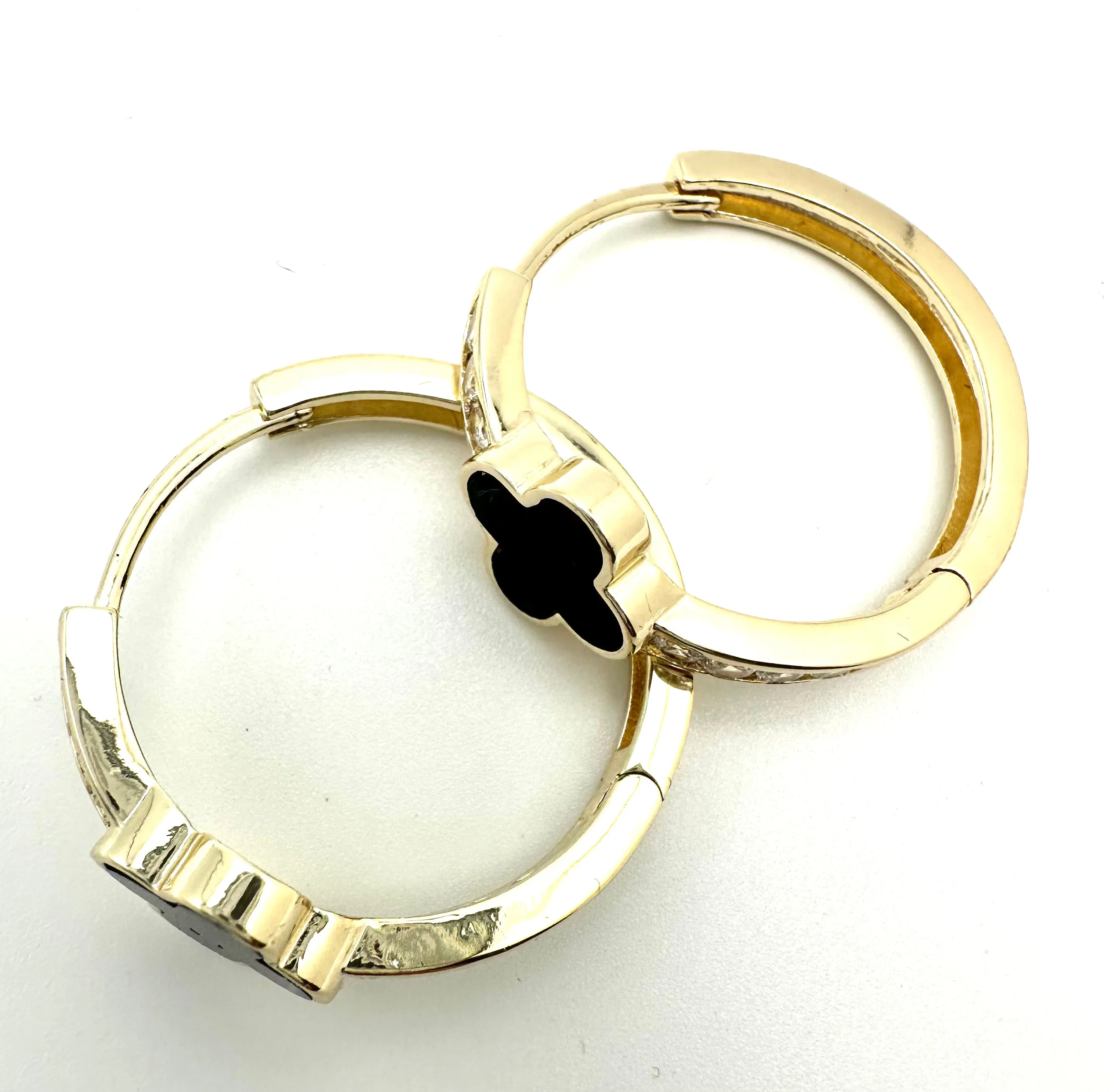 Clover Channel CZ Hoops