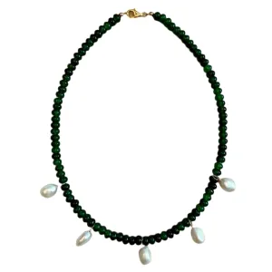 Emerald & Pearls Necklace