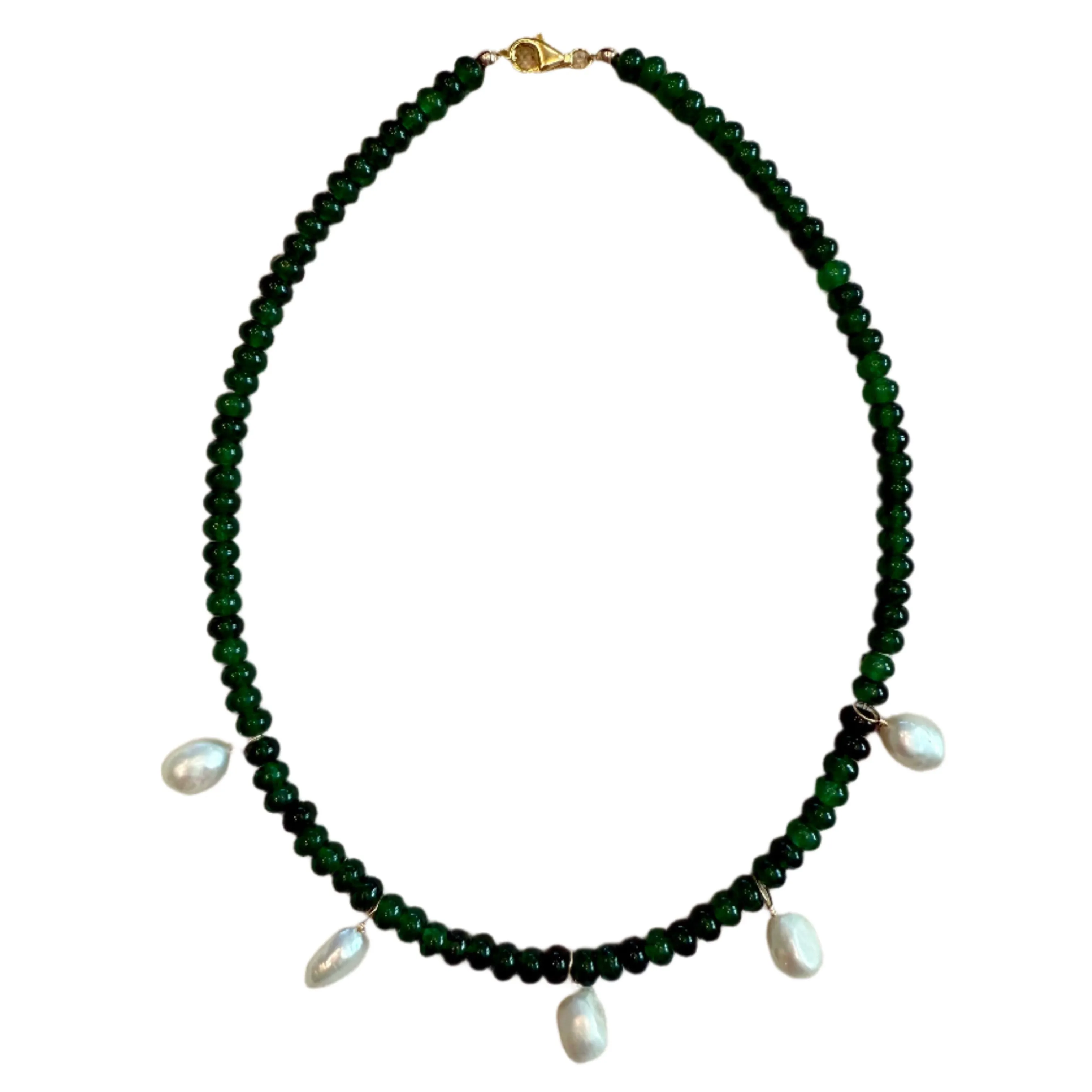 Emerald & Pearls Necklace