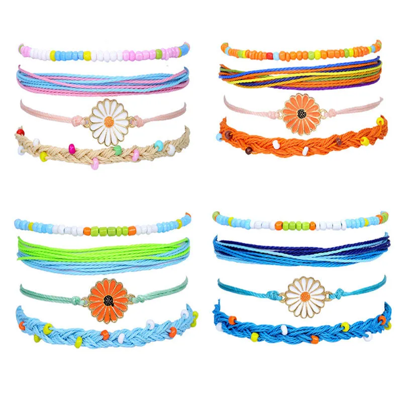 Ensemble De Bracelets Tresss  Fleurs