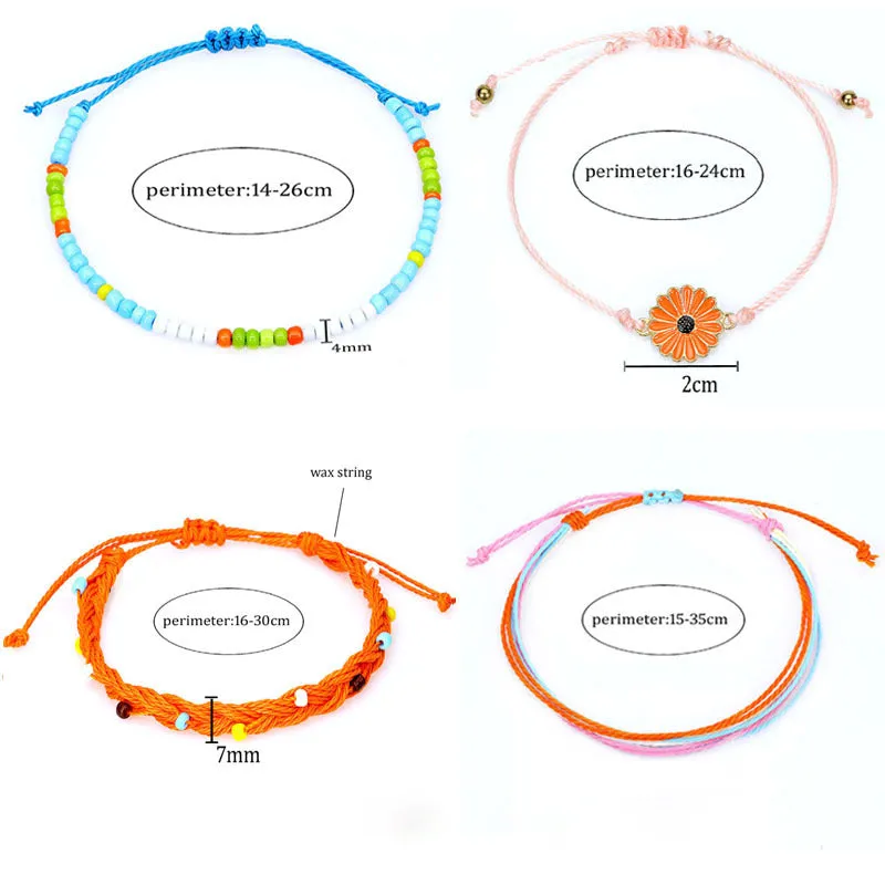 Ensemble De Bracelets Tresss  Fleurs