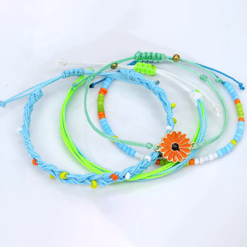 Ensemble De Bracelets Tresss  Fleurs