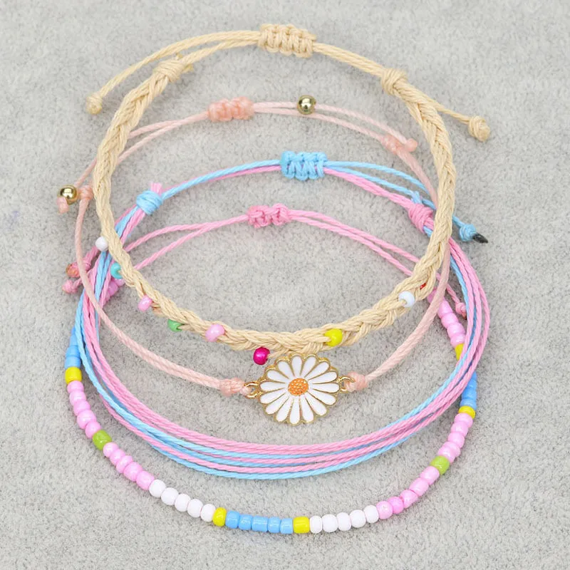 Ensemble De Bracelets Tresss  Fleurs