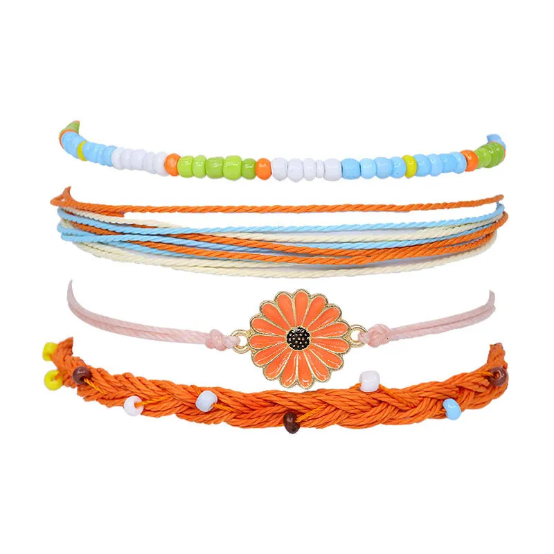 Ensemble De Bracelets Tresss  Fleurs