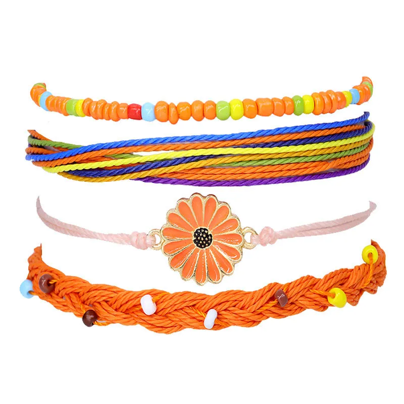 Ensemble De Bracelets Tresss  Fleurs