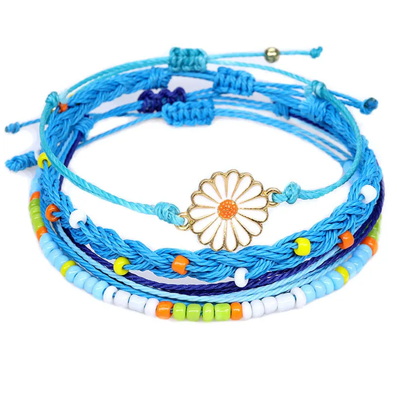 Ensemble De Bracelets Tresss  Fleurs
