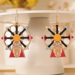 Ferris Wheel Hoop Earrings