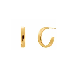 Glossy C Shape Hoop Earrings