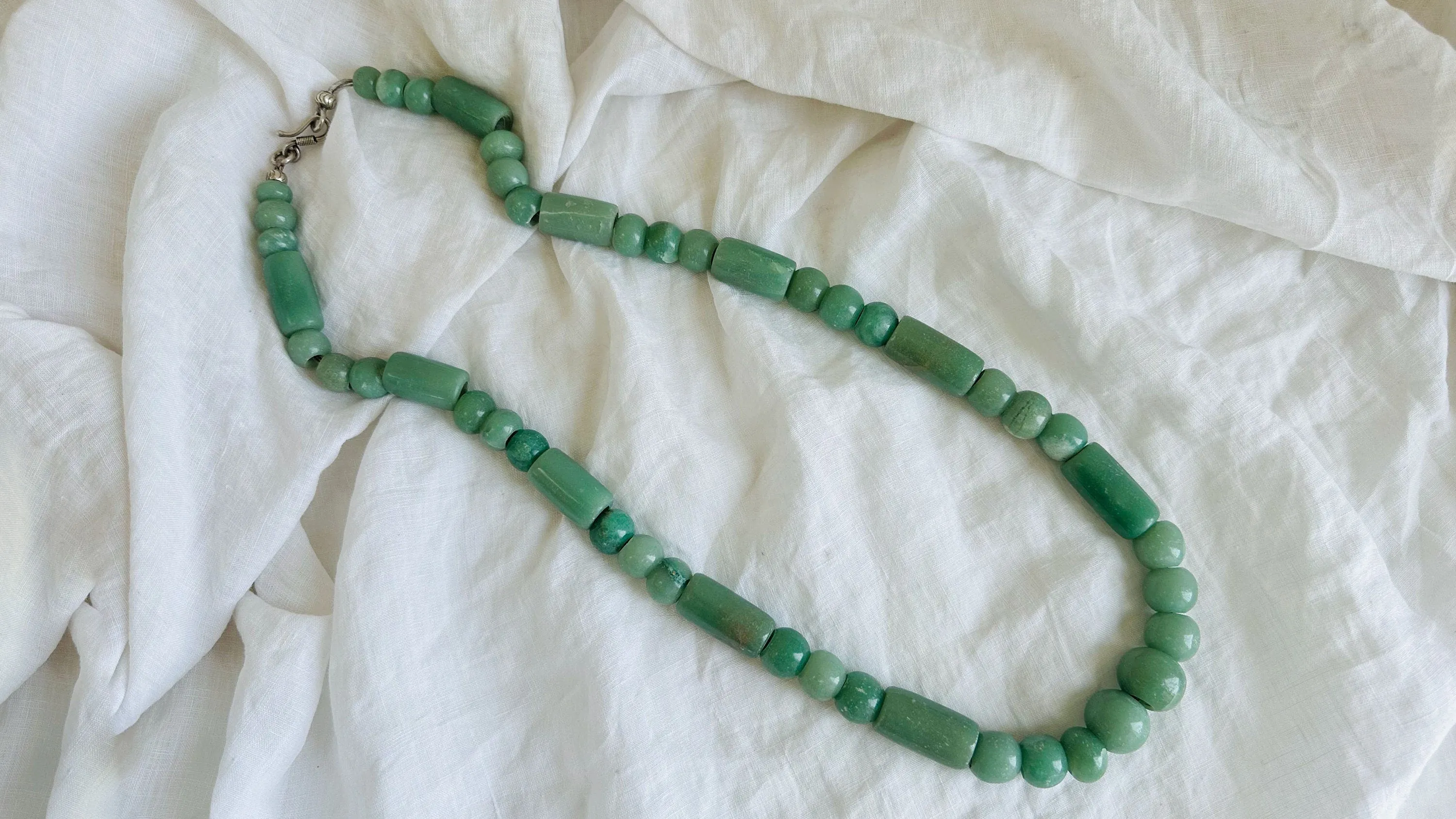 Long Jade Necklace. Oaxaca. Replica. 2484