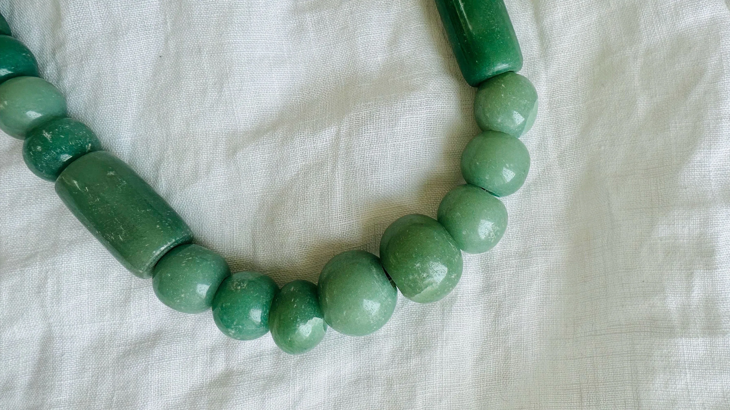 Long Jade Necklace. Oaxaca. Replica. 2484