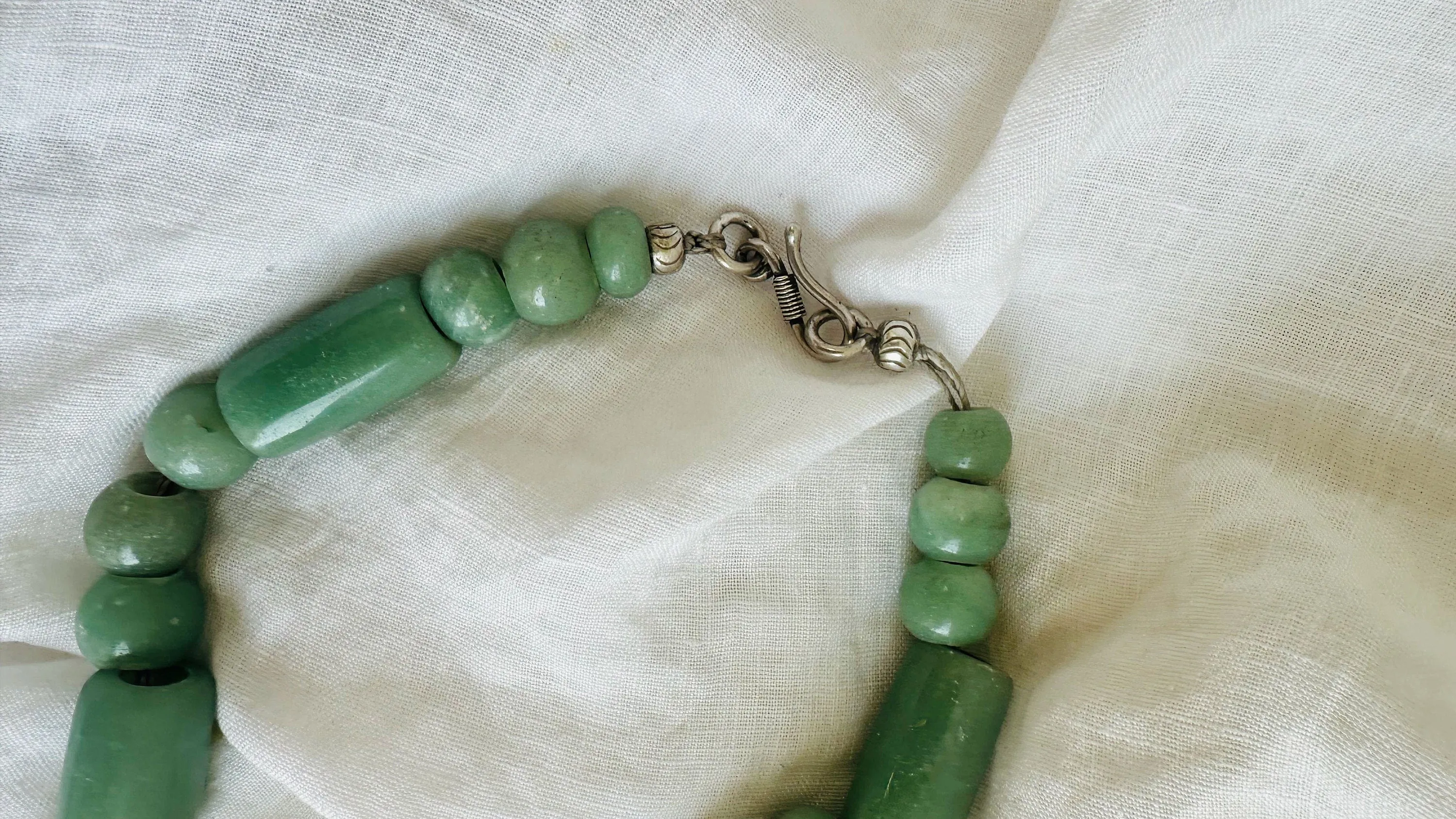 Long Jade Necklace. Oaxaca. Replica. 2484