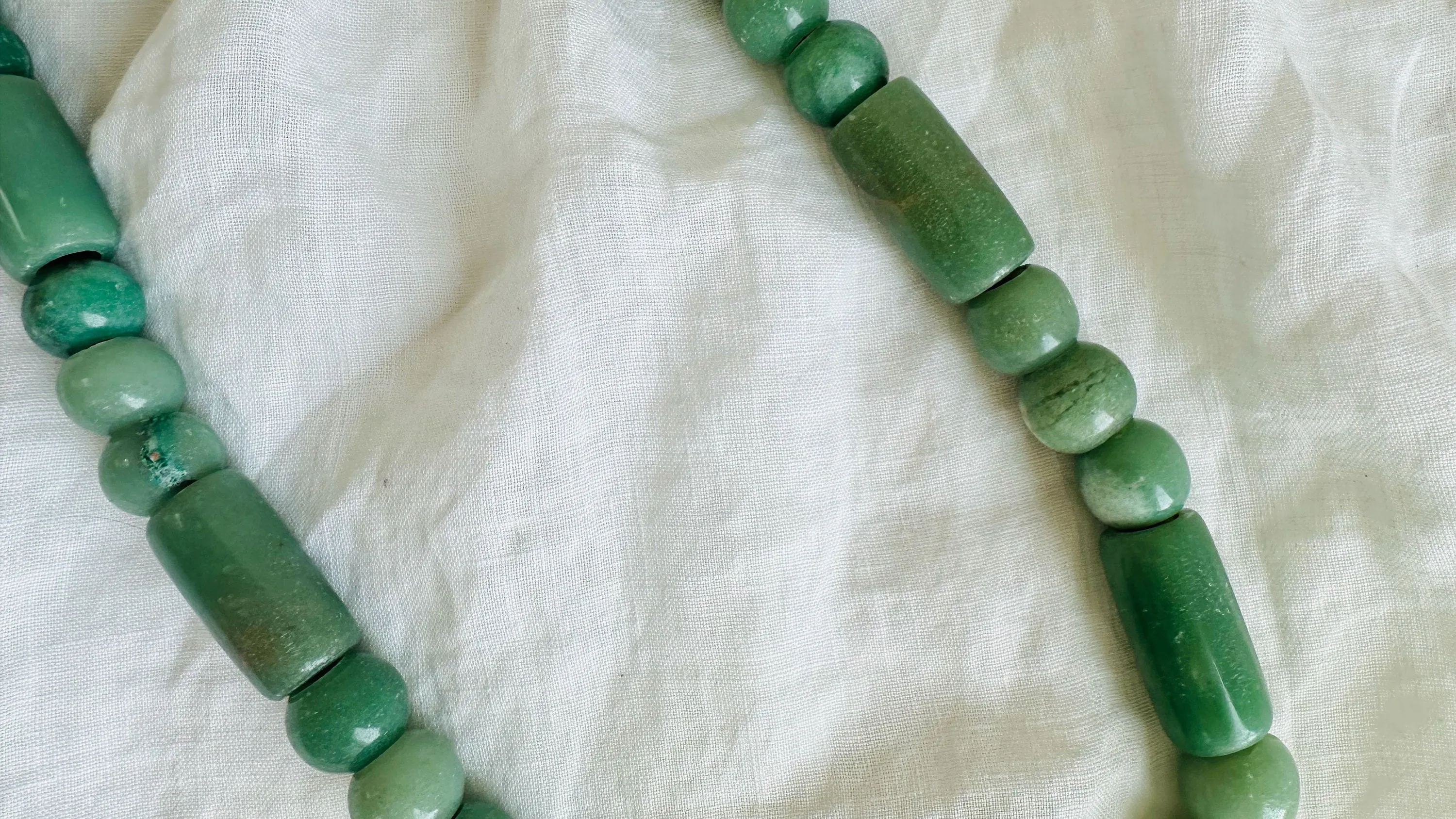 Long Jade Necklace. Oaxaca. Replica. 2484