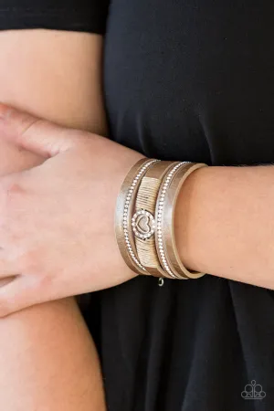 Paparazzi It Takes Heart Brown Bracelet