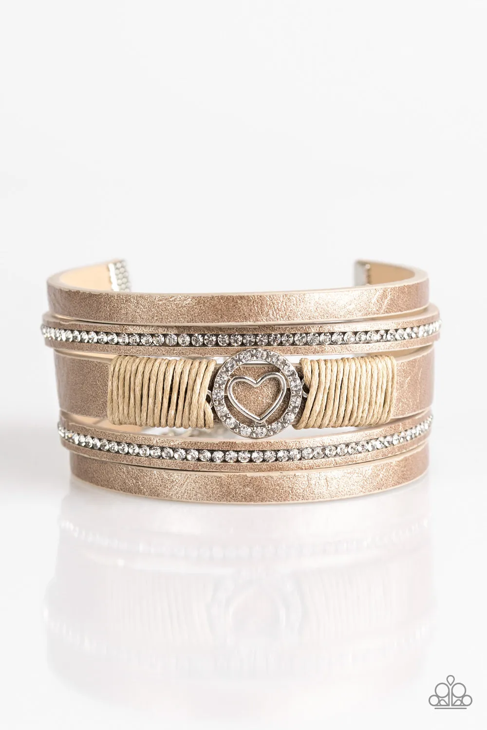 Paparazzi It Takes Heart Brown Bracelet