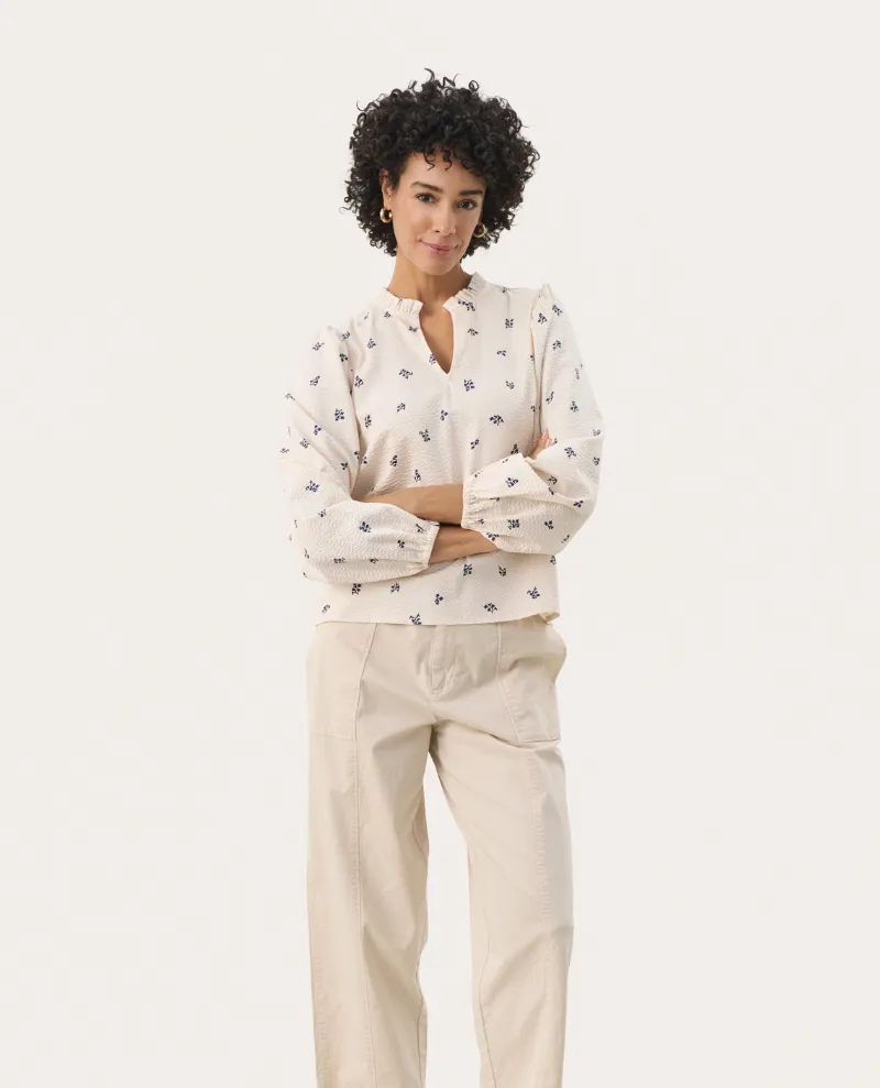 Part Two Elmy Blue Floral Blouse