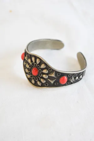 Regal red beaded arm band