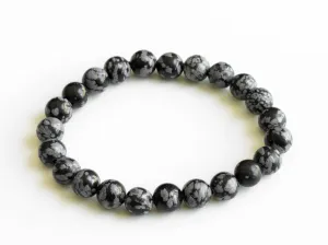 Snowflake Obsidian Gemstone Bracelet