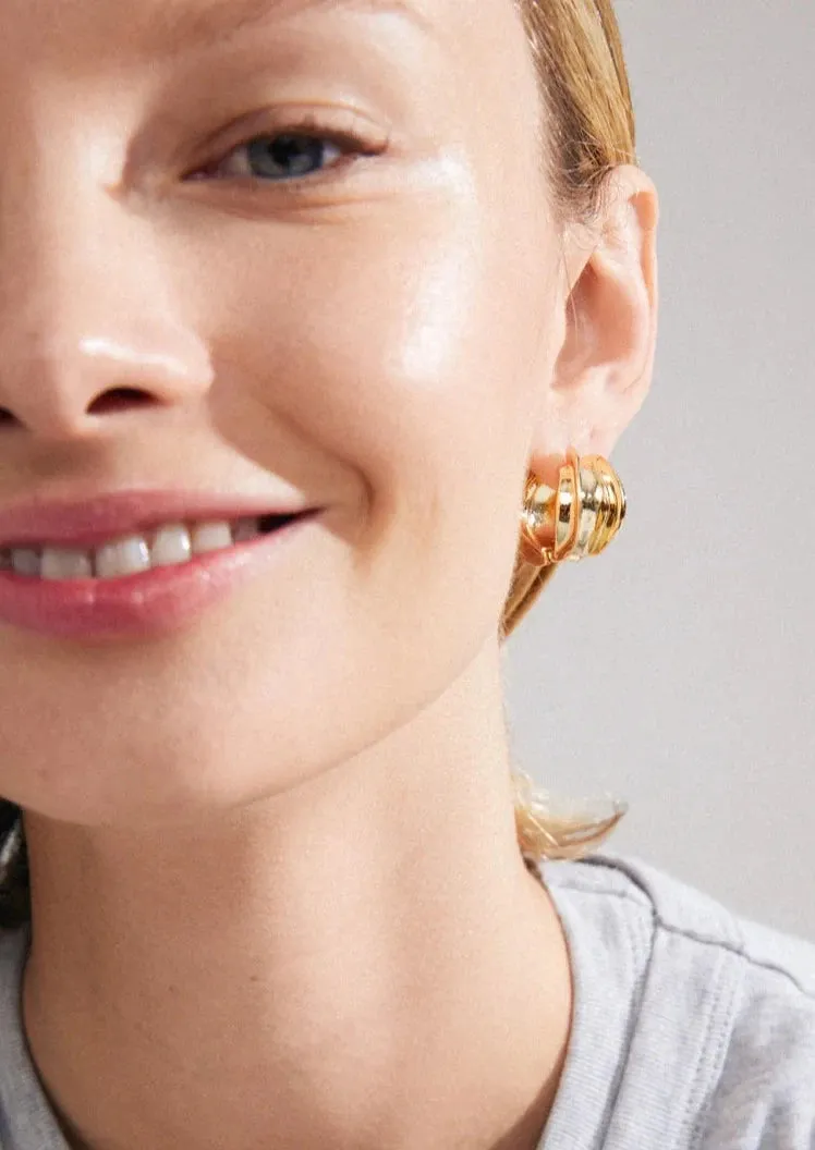 Stay Recycled Hoop Earrings | Gold