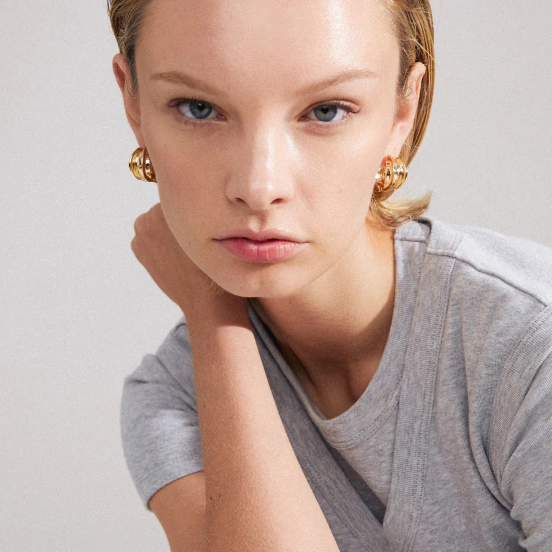 Stay Recycled Hoop Earrings | Gold