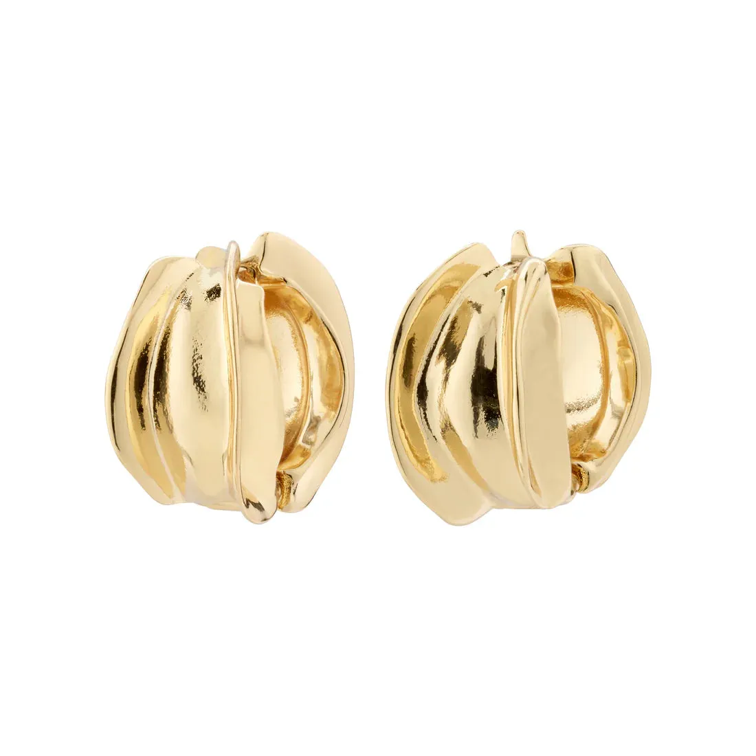Stay Recycled Hoop Earrings | Gold
