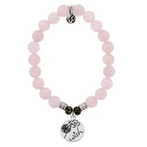 T.Jazelle- Rose Quartz Wish charm Bracelet